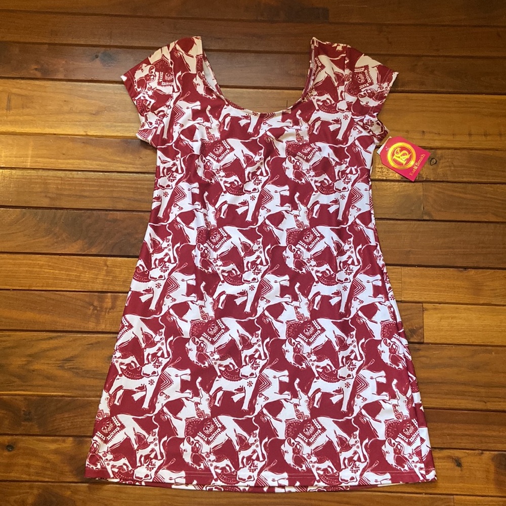 NWT Kaeli Smith Elephant Print Dress XL